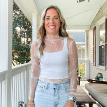 Load image into Gallery viewer, Sheer Lace Top Black or White - TwoTwentyTwo Market