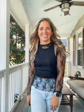 Load image into Gallery viewer, Sheer Lace Top Black or White - TwoTwentyTwo Market