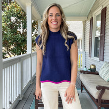 Load image into Gallery viewer, Navy Sweater Top