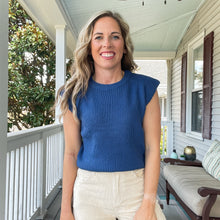 Load image into Gallery viewer, Teal Blue Sweater Top