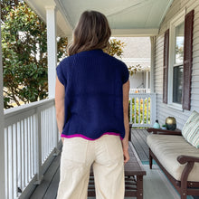 Load image into Gallery viewer, Navy Sweater Top