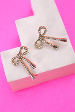 Load image into Gallery viewer, RHINESTONE BOW DROP EARRING
