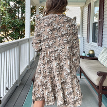 Load image into Gallery viewer, Tan Floral Dress