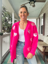Load image into Gallery viewer, Be Mine Sequin Heart Cardigan - TwoTwentyTwo Market