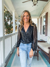 Load image into Gallery viewer, Black Sequin Bodysuit - TwoTwentyTwo Market