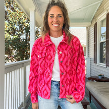 Load image into Gallery viewer, Pink Aztec Corduroy Jacket - TwoTwentyTwo Market