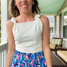 Load image into Gallery viewer, Knotted White Tank - TwoTwentyTwo Market