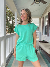 Load image into Gallery viewer, Mint Textured Shorts - TwoTwentyTwo Market
