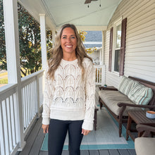 Load image into Gallery viewer, Pearl and Eyelet Sweater