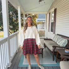 Load image into Gallery viewer, Cream and Plaid Dress