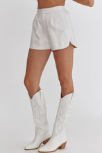 Load image into Gallery viewer, Metallic White Shorts - TwoTwentyTwo Market