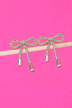 Load image into Gallery viewer, RHINESTONE BOW DROP EARRING