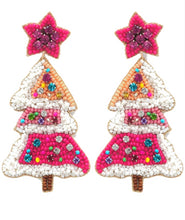 Load image into Gallery viewer, Crystal Ornament Xmas Tree Earring - TwoTwentyTwo Market