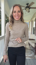 Load and play video in Gallery viewer, Oatmeal Mock Neck Top
