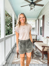 Load image into Gallery viewer, Olive Corduroy Shorts - TwoTwentyTwo Market