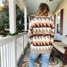 Load image into Gallery viewer, Geometric Fair Isle Sweater Mocha - TwoTwentyTwo Market