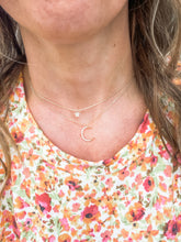 Load image into Gallery viewer, Crescent Moon And Star Charm Necklace - TwoTwentyTwo Market