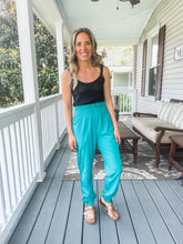 Load image into Gallery viewer, Teal High Waist Joggers - TwoTwentyTwo Market