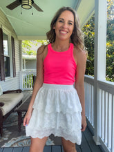 Load image into Gallery viewer, Flirty Eyelet Tiered Skirt - TwoTwentyTwo Market