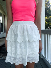 Load image into Gallery viewer, Flirty Eyelet Tiered Skirt - TwoTwentyTwo Market