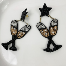 Load image into Gallery viewer, Star & Champagne Glass Bead Earrings - TwoTwentyTwo Market
