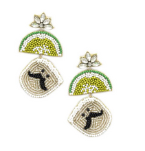 Load image into Gallery viewer, Lime Tequila Shot Beads Earrings - TwoTwentyTwo Market