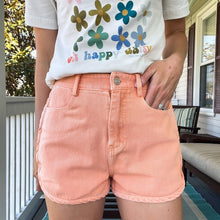 Load image into Gallery viewer, Tulip Hem Denim Shorts- Mango - TwoTwentyTwo Market