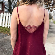 Load image into Gallery viewer, Burgundy Lace Cami - TwoTwentyTwo Market