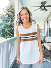Load image into Gallery viewer, Retro Stripe Muscle Tank Top - TwoTwentyTwo Market
