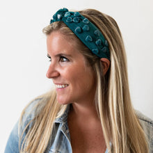 Load image into Gallery viewer, Stone Quartz Traditional Knot Headband - Teal - TwoTwentyTwo Market
