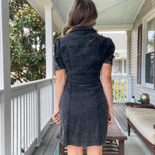 Load image into Gallery viewer, Black Denim Dress With Zipper
