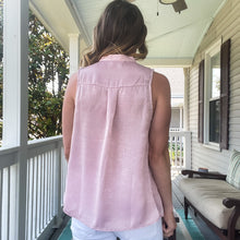 Load image into Gallery viewer, Blush Shimmer Sleeveless Blouse - TwoTwentyTwo Market