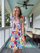 Load image into Gallery viewer, Tropical Collar Tiered Dress - TwoTwentyTwo Market
