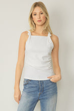 Load image into Gallery viewer, Knotted White Tank - TwoTwentyTwo Market
