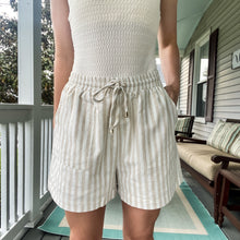 Load image into Gallery viewer, Striped Linen Tie Shorts - TwoTwentyTwo Market
