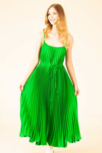 Load image into Gallery viewer, Emerald Pleated Strap Dress - TwoTwentyTwo Market
