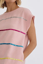 Load image into Gallery viewer, Sequin Stripes Pink Dress
