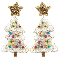 Load image into Gallery viewer, Crystal Ornament Xmas Tree Earring
