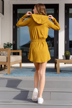 Load image into Gallery viewer, Getting Out Long Sleeve Hoodie Romper Gold Spice