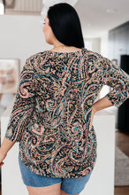 Load image into Gallery viewer, I Think Different Top Teal Paisley