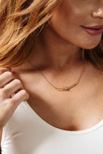 Load image into Gallery viewer, Love Knot Bar Necklace