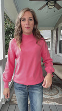 Load and play video in Gallery viewer, Classic Pink High Neck Pullover