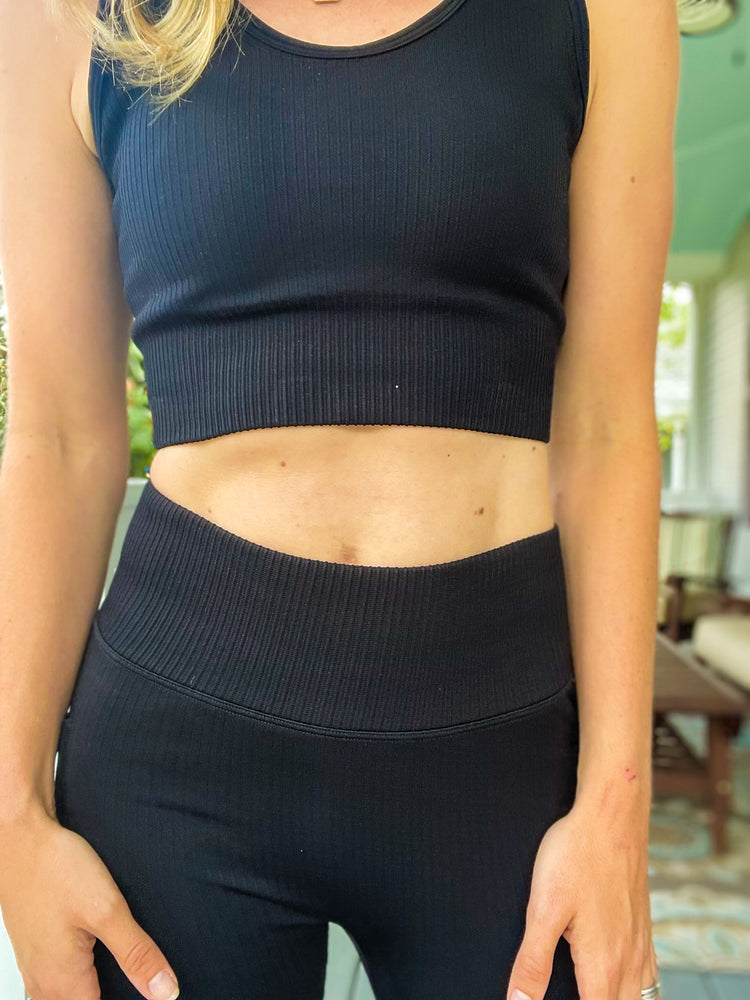 Seamless Hybrid Ribbed Sports Bra
