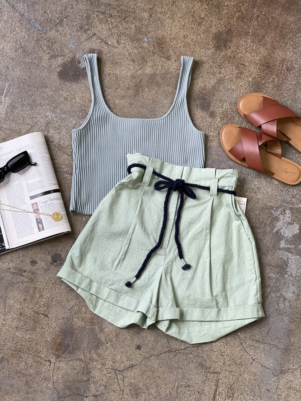Mint Paperbag Shorts