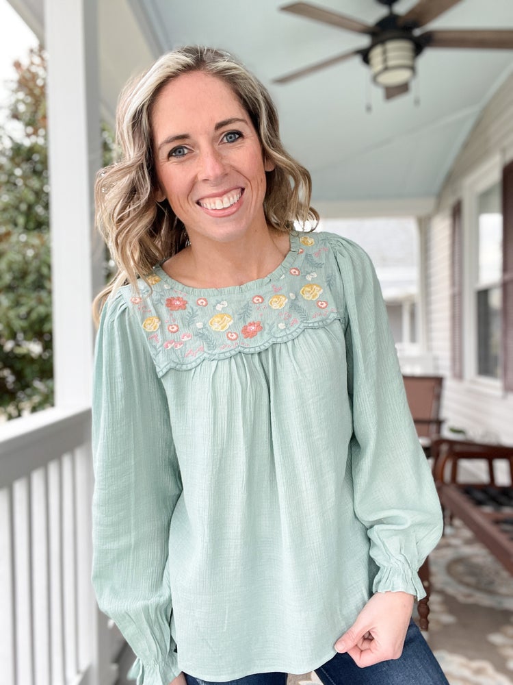 Floral Embroidered Blouse
