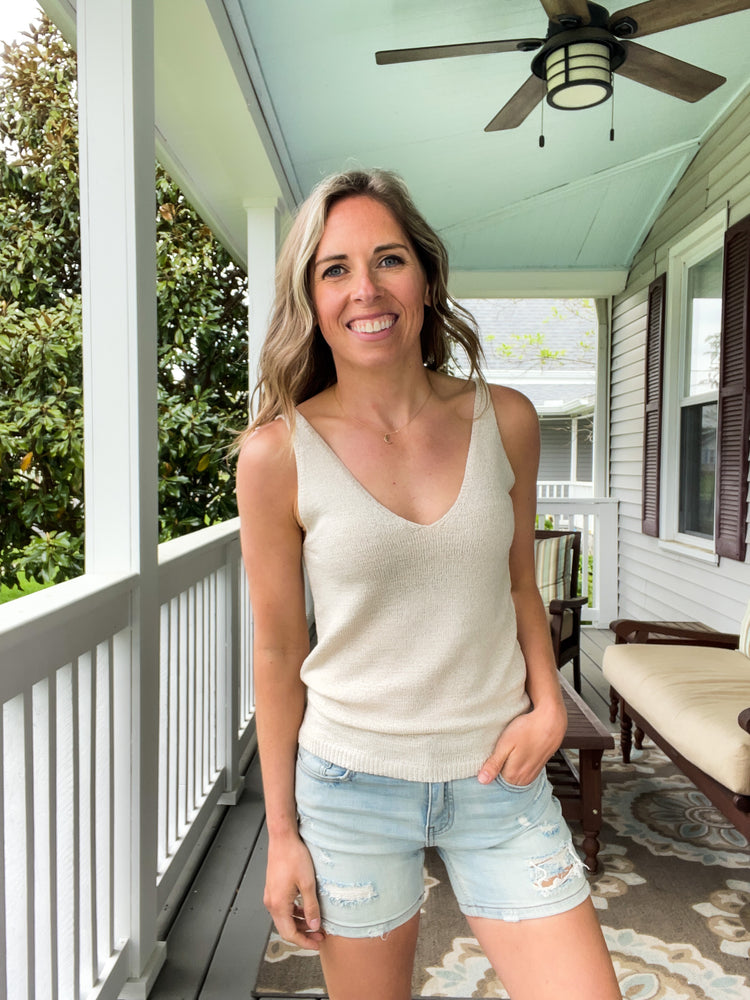 Ivory Knit Tank