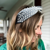 Pearl Stud Wide Velvet Headband