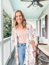 Load image into Gallery viewer, Floral Kimono Cardigan